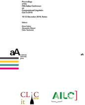 Proceedings of the Fifth Italian Conference on Computational Linguistics CLiC-it 2018