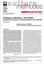 Pratiques culturelles, 1973-2008