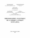 Bibliographie analytique de l’Afrique antique XLVII (2013)