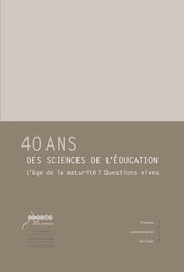 40 ans des sciences de l’éducation