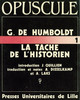 G. de Humboldt. La tâche de l’historien